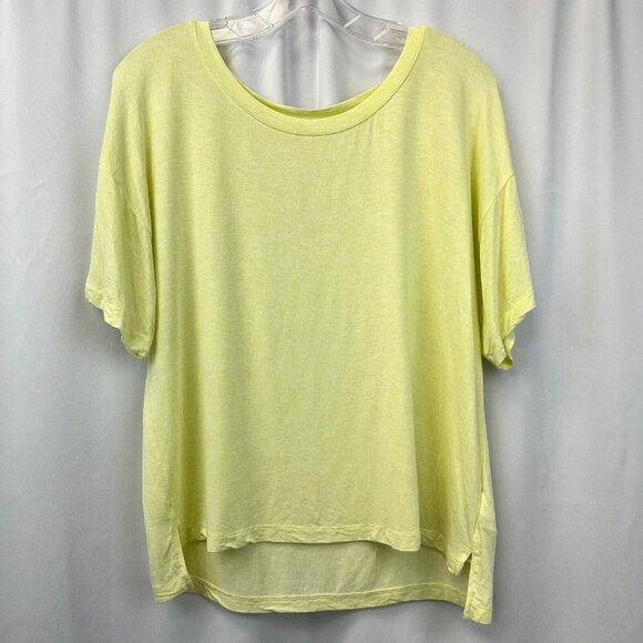 Gap Body Womens Yellow Short Sleeve Round Neck Pullover T-Shirt Size Large - Picture 1 of 9